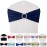 Maiangel Spandex Chair Sashes Bands 50PCS Stretch Chair Ties Bows with Buckle Slider for Wedding Party Banquet Decoration (Navy Blue)