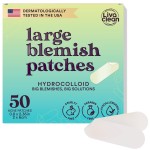50CT Large Pimple Patches for Face Nose Spots Pores - XL Blemish Patches Acne Patch for Chin Forehead Body - Hydrocolloid Bandages for Acne - Big Clear Zit Stickers Large Hydrocolloid Patch Strips