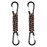 BRAVESHINE 2 Pack Paracord Keychain Hook Carabiner Clips, Heavy-Weight Lanyard Hanger with D Ring Hooks for Key, Backpacks - Camo