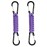 BRAVESHINE 2 Pack Purple Paracord Keychain Hook Carabiner Clips, Lanyard Hanger with D Ring Hooks Heavy-Weight Stroller Hook Holder for Water Bottle, Key, Backpack, Tools, Boys, Girls, Men, Women
