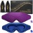 BeHoomi Sleep Mask, 2 Packs Premium Eye Mask for Sleeping, Total Blackout, Superior Soft Comfort, Upgraded 3D Ergonomic Designed Sleeping Mask for Home, Office, Travel, Meditation, Yoga, Blue & Purple