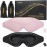 BeHoomi Sleep Mask, 2 Packs Premium Eye Mask for Sleeping, Total Blackout, Superior Soft Comfort, Upgraded 3D Ergonomic Designed Sleeping Mask for Home, Office, Travel, Meditation, Yoga, Black & Pink