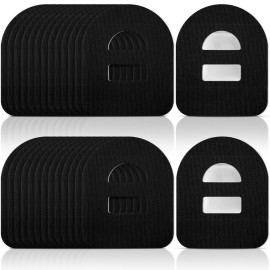 Nuanchu 50 Pieces 5 Adhesive Patches Compatible with Omnipod Waterproof & Sweatproof Pre-Cut Medical Tape Diabetic Sensor Covers Continuous Glucose Monitor Protection(Black)