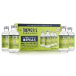 MRS. MEYER\'S CLEAN DAY Multi-Surface Everyday Cleaner Concentrated Refills, 4 Concentrated Refills (2 Fl. Oz. each), Lemon Verbena Scent, Makes 64 Fl. Oz. Total