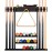 XCSOURCE Pool Cue Rack Only, Pool Stick Holder Wall Mount, 6 Pool Billiard Stick + Ball Set Wall Cue Rack, Made of 100% Bamboo Wood, Compact Billiard Table Accessories for Man Cave