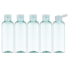 LISAPACK 3.4 oz Travel Bottles for Toiletries, Plastic Travel Size Containers for Shampoo Conditioner TSA Approved, Empty Small Squeeze for Lotion, Leak Proof Mini Liquid Tube Refillable Light Green