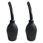 Abyclean 2 Pack Anal Douche Enema Bulb Vaginal Douche Enema Cleaner for Womens or Mans Health (310ml Black)
