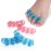 Sosede 4 Pcs Toe Separator,Bunion Corrector for Women Men Toe Spacers to Correct Bunions Yoga Toes Straightener Stretcher Big Toes Correctors Gel Separators (Blue+Pink)