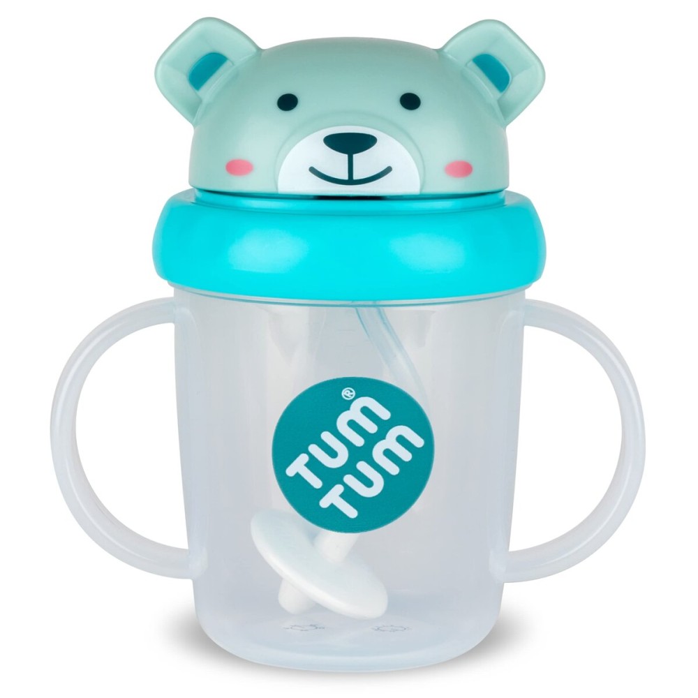 TUM TUM Tippy Up Free Flow Sippy Cup (No Valve), Sippy Cup for Toddlers, BPA Free (Boris Bear 200ml)