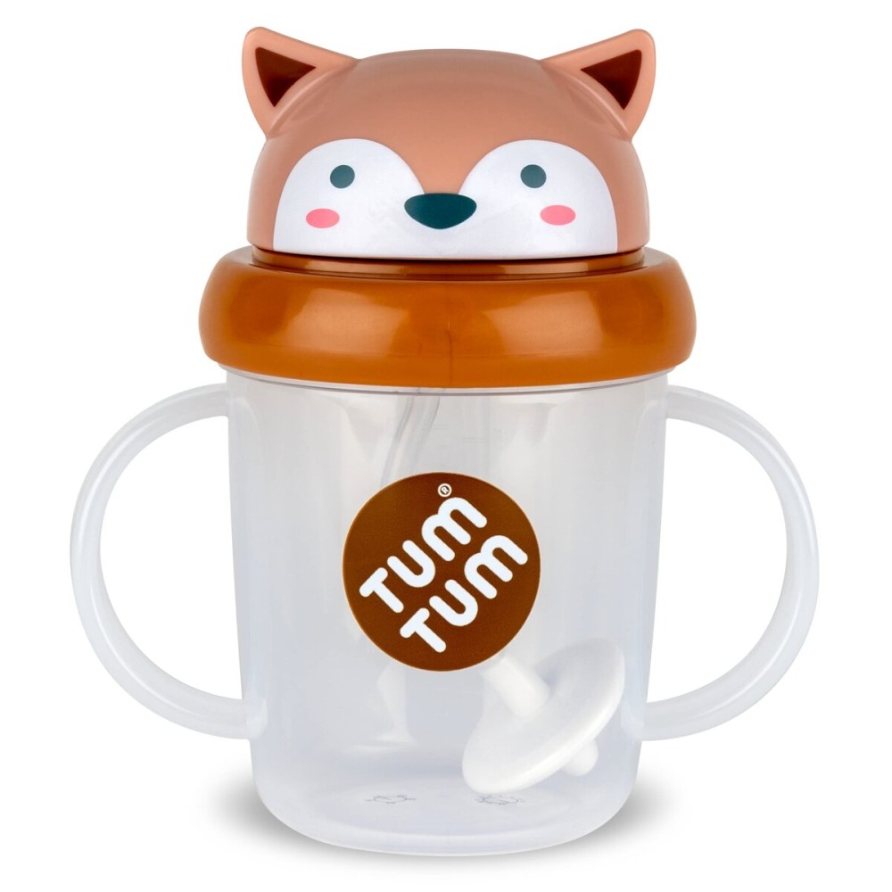 TUM TUM Tippy Up Free Flow Sippy Cup (No Valve), Sippy Cup for Toddlers, BPA Free (Fergus Fox 200ml)