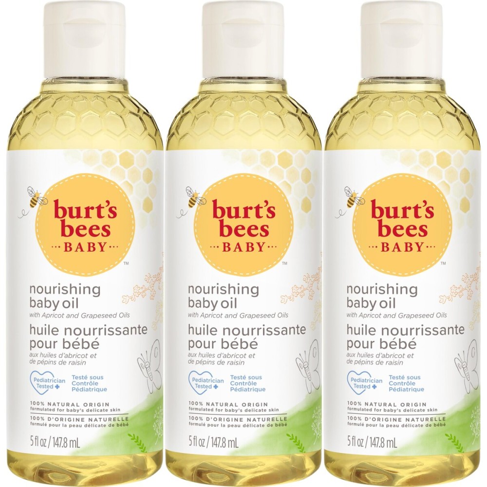 Burt\'s Bees Baby Nourishing Baby Oil, 100% Natural Origin Skin Care - 5 Ounce Bottle