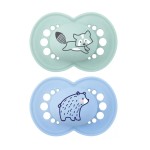 MAM Original Matte Baby Pacifier, Nipple Shape Helps Promote Healthy Oral Development, 2 Pack, Boys, 16+ Months
