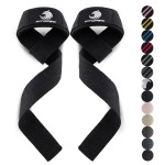 Fitgriff Lifting Wrist Straps for Weightlifting, Gym, Deadlift, Workout (Made of Premium Cotton & Padded) - Men & Women (XS, Black-Original)