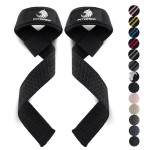 Fitgriff Lifting Wrist Straps for Weightlifting, Gym, Deadlift, Workout (Made of Premium Cotton & Padded) - Men & Women (XS, Black (Silicone-Grip))