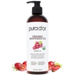 PURA D\'OR 16 Oz Organic Grapeseed Oil - 100% Pure & Natural USDA Certified Cold Pressed Carrier Oil - Light & Silky, Unscented, Hexane Free Liquid Moisturizer - Face Skin & Hair - Men & Women