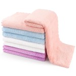 Orighty Burp Cloths for Baby - Super Soft & Highly Absorbent Coral Fleece, 12 x 16 Inch Gentle & Large Burp Rugs, 8 Pack