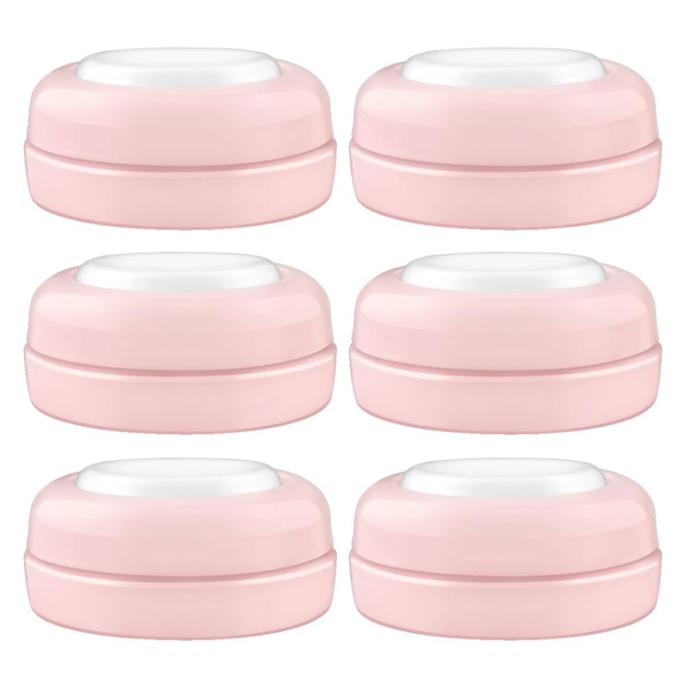 Maymom Screw Lids Aka Travel Caps with Rewritable Sealing Disc Compatible with Avent, Maymom Wide Mouth Bottles; Cap Replace Avent Natural Bottle Sealing Ring and Sealing Disc, 6pcs. (Pink)