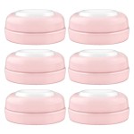 Maymom Screw Lids Aka Travel Caps with Rewritable Sealing Disc Compatible with Avent, Maymom Wide Mouth Bottles; Cap Replace Avent Natural Bottle Sealing Ring and Sealing Disc, 6pcs. (Pink)