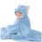 ROMASA Baby Bath Towel with Hooded Ultra Soft and Absorbent Toddlers Bathrobe Newborn Blanket Shower Gifts (Blue Elephant)
