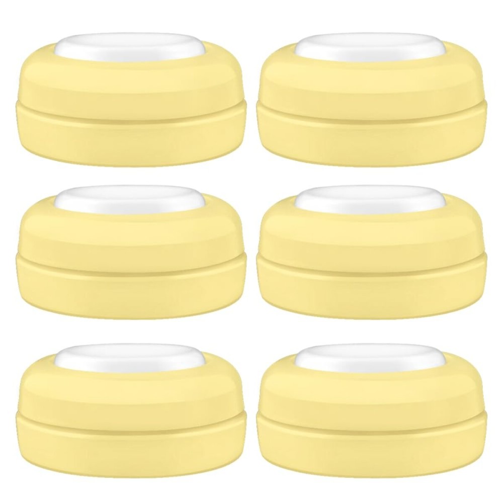 Maymom Screw Lids Aka Travel Caps with Rewritable Sealing Disc Compatible with Avent, Maymom Wide Mouth Bottles; Cap Replace Avent Natural Bottle Sealing Ring and Sealing Disc, 6pcs. (Yellow)