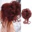 KETHBE Messy Bun Hair Piece Tousled Updo Hair Buns Extension Elastic Hair Band Hair Pieces Curly Hair Bun Scrunchie For Women (Red)