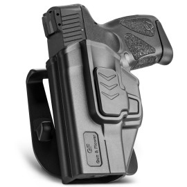 GUN FLOWER OWB Holster Fits Taurus G2C/G3C, Taurus Millennium G2 PT111/PT140, Outside Waistband Carry Holster, Level II Retention Locking System, 360 Degrees Adjustable, Left Handed