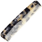 Kent R7T TW Fine and Wide Tooth Hair Comb, Handmade Pocket Comb for Men, Beard and Mustache Combs for Everyday Grooming and Styling, Sawcut Kent Combs, Made in England