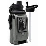 Iron Infidel Battle Bottle - 32 Oz Insulated Water Bottle with Straw Lid & Chug Cap, Stainless Steel Metal Tactical Flask with Rugged, Removable Sleeve for Keys & Phone or Wallet (Betsy Ross 1 Liter)