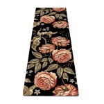 nuveti Yoga Mat Print Extra Thick TPE Non Slip Fitness Exercise Mat with Carrying Bag,72x24 Extra Thick 6MM Exercise & Workout Mat for Yoga, Pilates Fitness and Floor Exercises