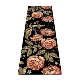 nuveti Yoga Mat Print Extra Thick TPE Non Slip Fitness Exercise Mat with Carrying Bag,72x24 Extra Thick 6MM Exercise & Workout Mat for Yoga, Pilates Fitness and Floor Exercises