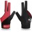 YFY Billiard Pool Gloves for Left Hand 3 Finger, Splicing Process, Snooker Cue Sport Glove Popular Sizes for Men & Women (Red, L