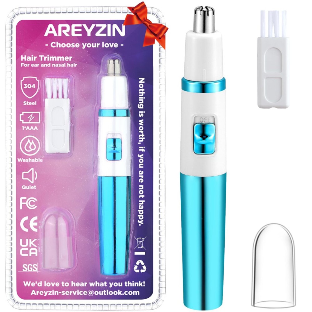 Areyzin Women\'s Nose Hair Trimmer, Powerful and Versatile, Waterproof and Easy to Clean, Compact and Portable