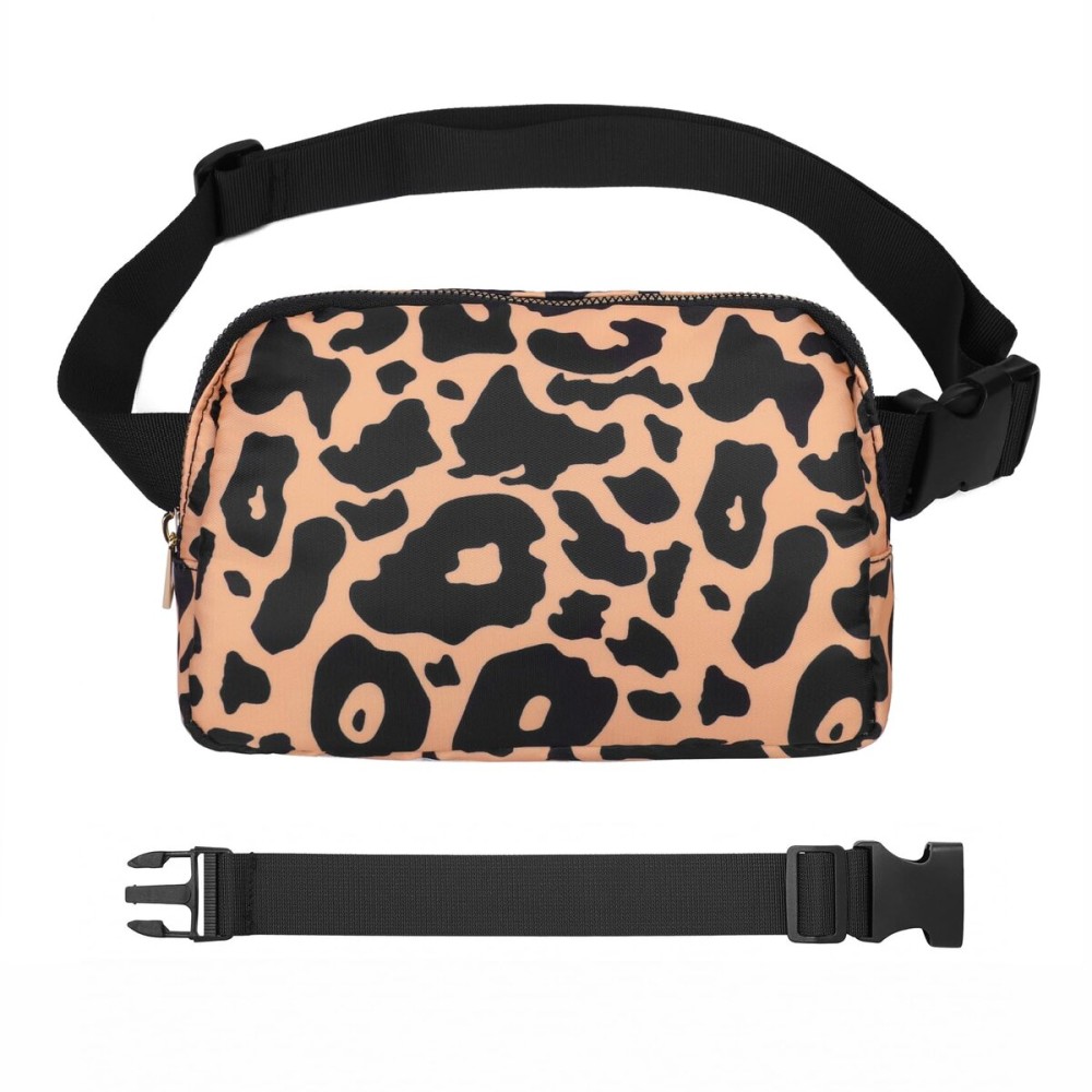 VOROLO Fanny Pack For Women And Men Crossbody Bag Belt Bag with Adjustable Strap Graduation Gifts Leopard Yellow