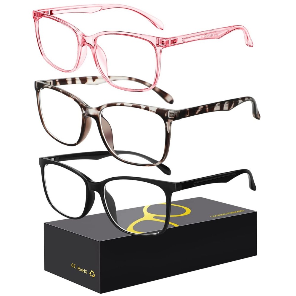 hunsquer Blue Light Glasses for Women Blue Light Blocking Glasses Men Computer Gaming Blue Screen Glasses