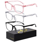 hunsquer Blue Light Glasses for Women Blue Light Blocking Glasses Men Computer Gaming Blue Screen Glasses