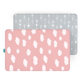 Crib Sheets Fitted, 2 Pack Crib Sheet Fits for Standard Crib Mattress, Toddler Sheets for Baby Boys & Girl