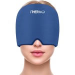iTHERAU Migraine Relief CapMigraine Ice Head WrapHeadache Ice HatCold Therapy Headache Relief Cap for Migraine Eyes Mask Dark Blue Headache Ice Pack Stress Relief