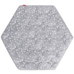 Hexagon Playpen Mat Compatible with Bend River Baby Play Pen, Hexagon Play Mat, Non Slip and Padded Play Mat Grey with Star Print