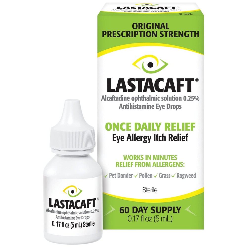 Lastacaft Once Daily Eye Allergy Itch Relief Drops, 0.17 fl oz (5 mL), 1 Count