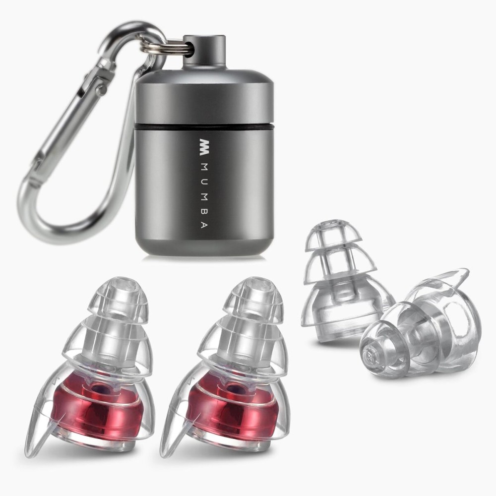 High Fidelity Concert Earplugs, Reusable Musicians Ear Plugs, 24dB Advanced Filter Technology Ear Protection for Music Festivals, DJs, Musicians, Wine Red