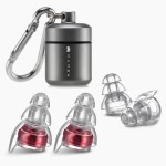 High Fidelity Concert Earplugs, Reusable Musicians Ear Plugs, 24dB Advanced Filter Technology Ear Protection for Music Festivals, DJs, Musicians, Wine Red