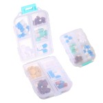 Zuihug 1Pack Travel Pill Organizer - 10 Compartments Pill Case, Compact and Portable Pill Box, Perfect for On-The-Go Storage, Pill Holder for Purse White