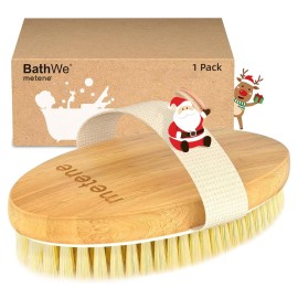 Metene Dry Brushing Body Brush, Exfoliating Body Scrubbers, Natural Bristles for Dry Skin, Improve Circulation, Stop Ingrown Hairs, Reduce Acne and Cellulite