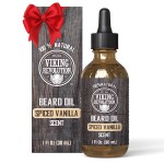 Viking Revolution Beard Oil for Men - Natural Mens Beard Oil with Argan Oil and Jojoba Oil - Beard Softener,Strengthens and Moisturizes - Beard Conditioner for Men (Spiced Vanilla, 1 Pack)