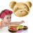 Bamboo Plates for Kids - Baby & Toddler Plates with Suction for Feeding & Weaning, Eco-Friendly Bear Design Promotes Self-Feeding, Ideal for Busy Moms & Dads, Sturdy & BPA-Free (Pink)