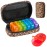 Serfeymi Weekly Travel Pill Organizer 2 Times A Day AM PM Upgraded Rainbow Pill Box 7 Day with Portable Zipper Canvas Pill Case, Medicine Organizer for Pills, Vitamins, Fish Oils - Brown 01