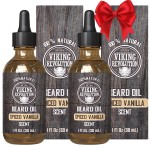 Viking Revolution Beard Oil for Men - All Natural Beard Oil Spiced Vanilla Scent with Argan Oil & Jojoba Oil Beard Conditioner and Softener - Strengthens Beards and Mustaches for Men (2 Pack)