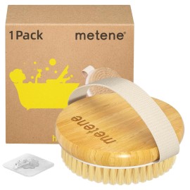 Metene Dry Body Brush for Radiant Skin, Exfoliates and Softens Skin, Improve Circulation, Body Scrubber with Soft and Stiff Bristles, Suitable for All Kinds of Skin