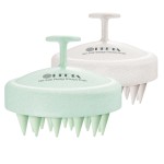 HEETA Scalp Massager Hair Growth 2-Pack, Silicone Scalp Scrubber Shampoo Brush for Exfoliation Dandruff Removal Head Massage Stress Relax, Wet & Dry Use for Women Men Hair Care, Wheat Straw Material