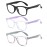 FANNYGO 3 Pack kids Blue Light Blocking Glasses For Girls And Boys Computer Blue Light Blocking Glasses For Age 3-9 (Black + Light purple + Light gray)